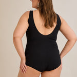 Badeanzug mit Bustier-Polstern und Zierband - Sahara – Multifarbe