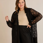 Elegantes festliches Spitzen-Set – Schwarz