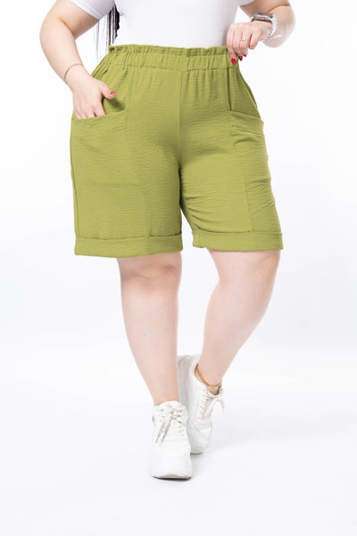 Kurze Shorts in großen Größen mit Bündchen