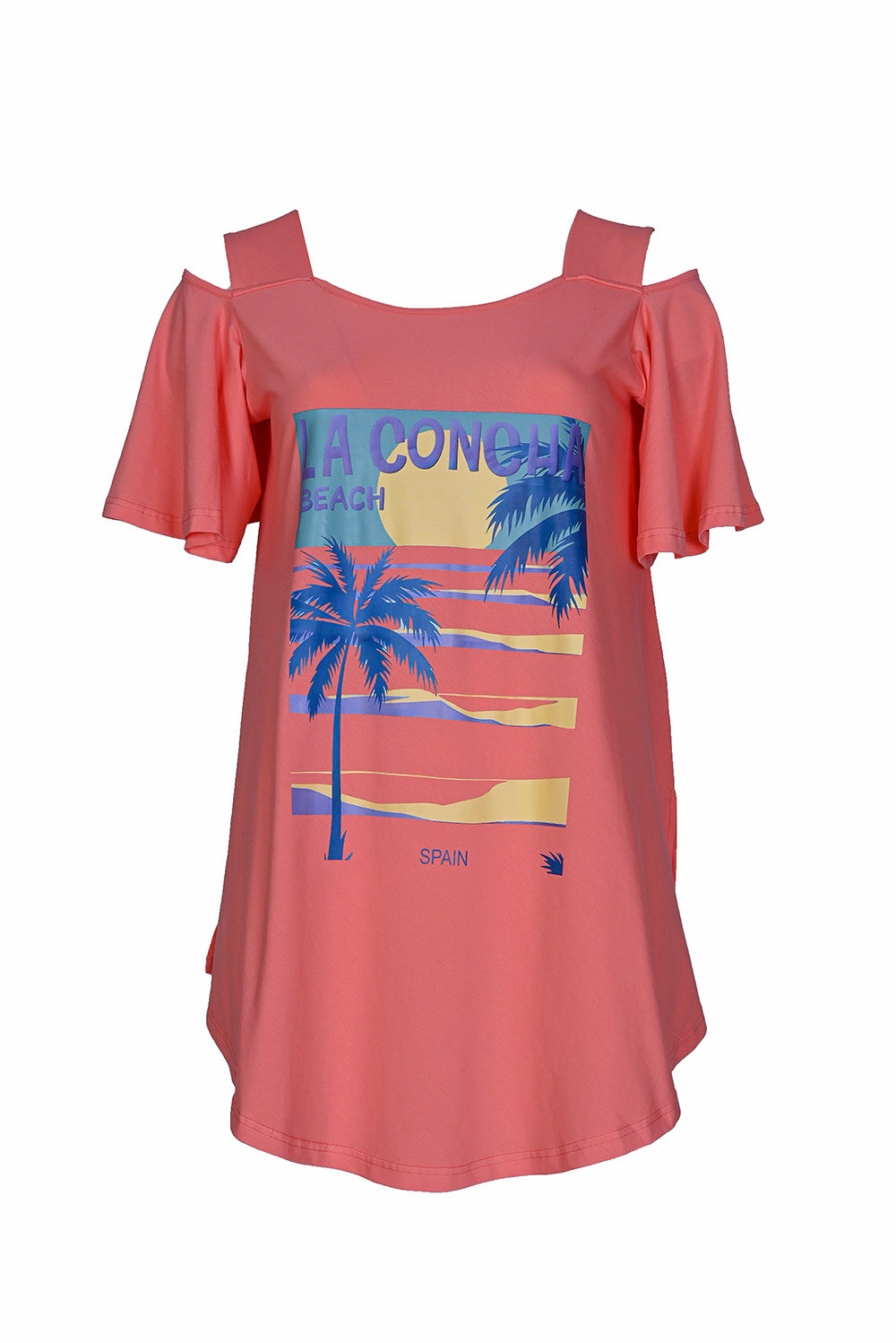 Tunika mit Print und Cut-Out-Shoulder