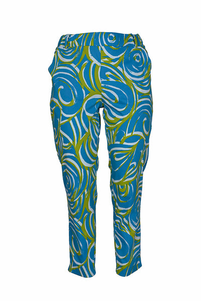 Elastische Hose mit Print und Gummibund