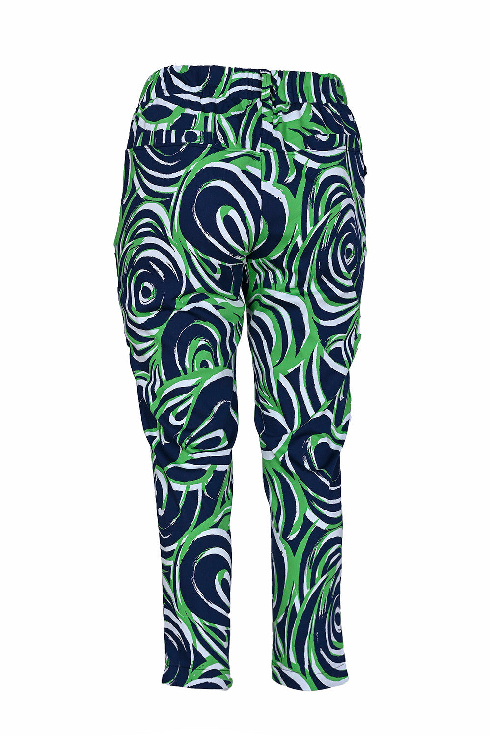 Elastische Hose mit Print und Gummibund – große Größen