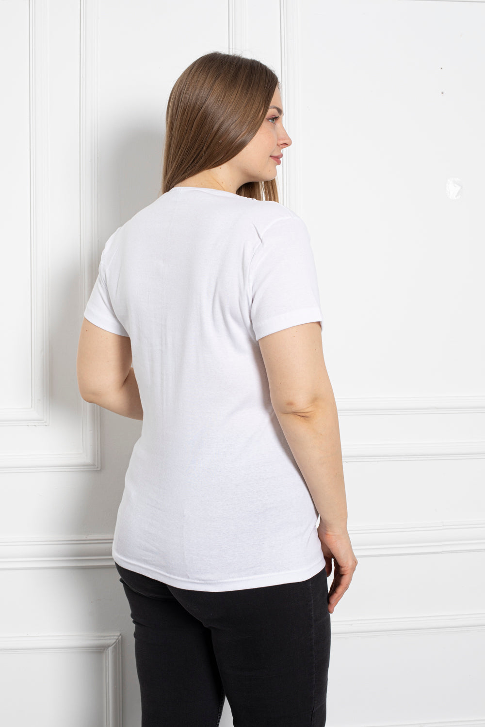 Baumwollbluse mit Stickerei - weiß – Weiß