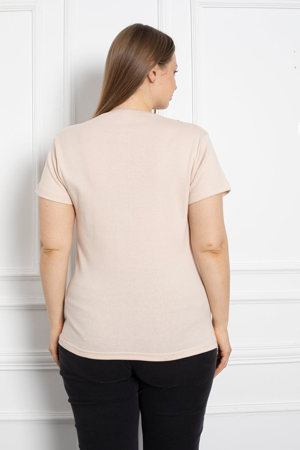 Baumwollbluse mit Stickerei - ecru