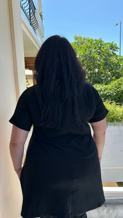 Tunika mit V-Ausschnitt und Print