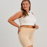 Kurze Leggings aus Mikrofaser mit Scheuerschutz - beige