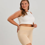 Kurze Leggings aus Mikrofaser mit Scheuerschutz - beige