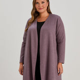 Long-Strickjacke mit Lurex in grosse grossen