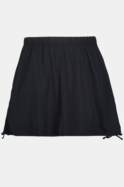 Baderock mit seitlicher Raffung - Schwarz