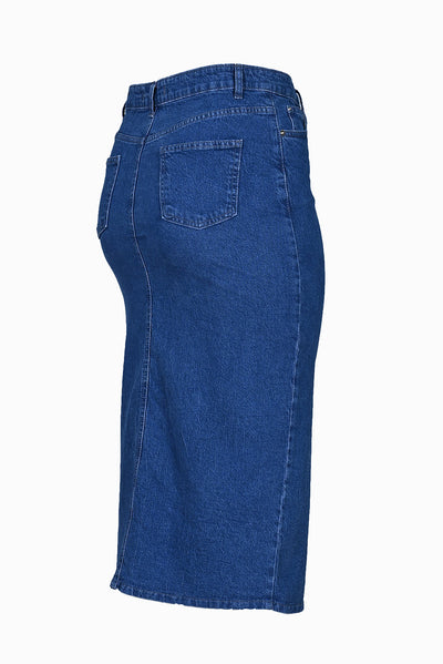 Formende Jeansrock in Midilänge