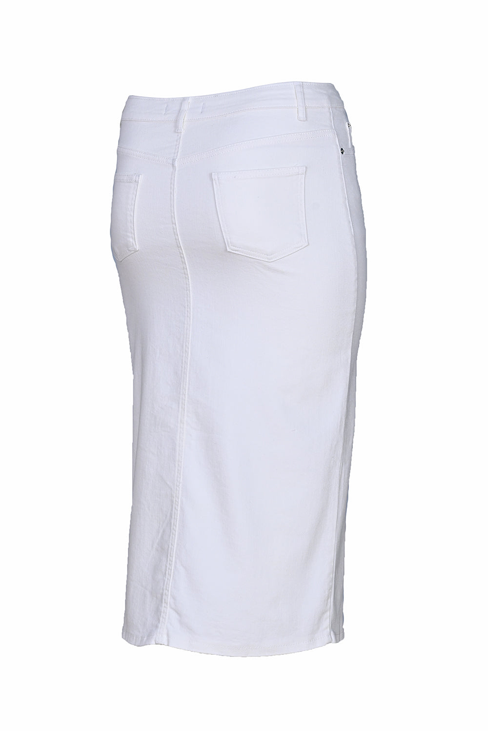 Jeansrock in Midilänge - Weiß