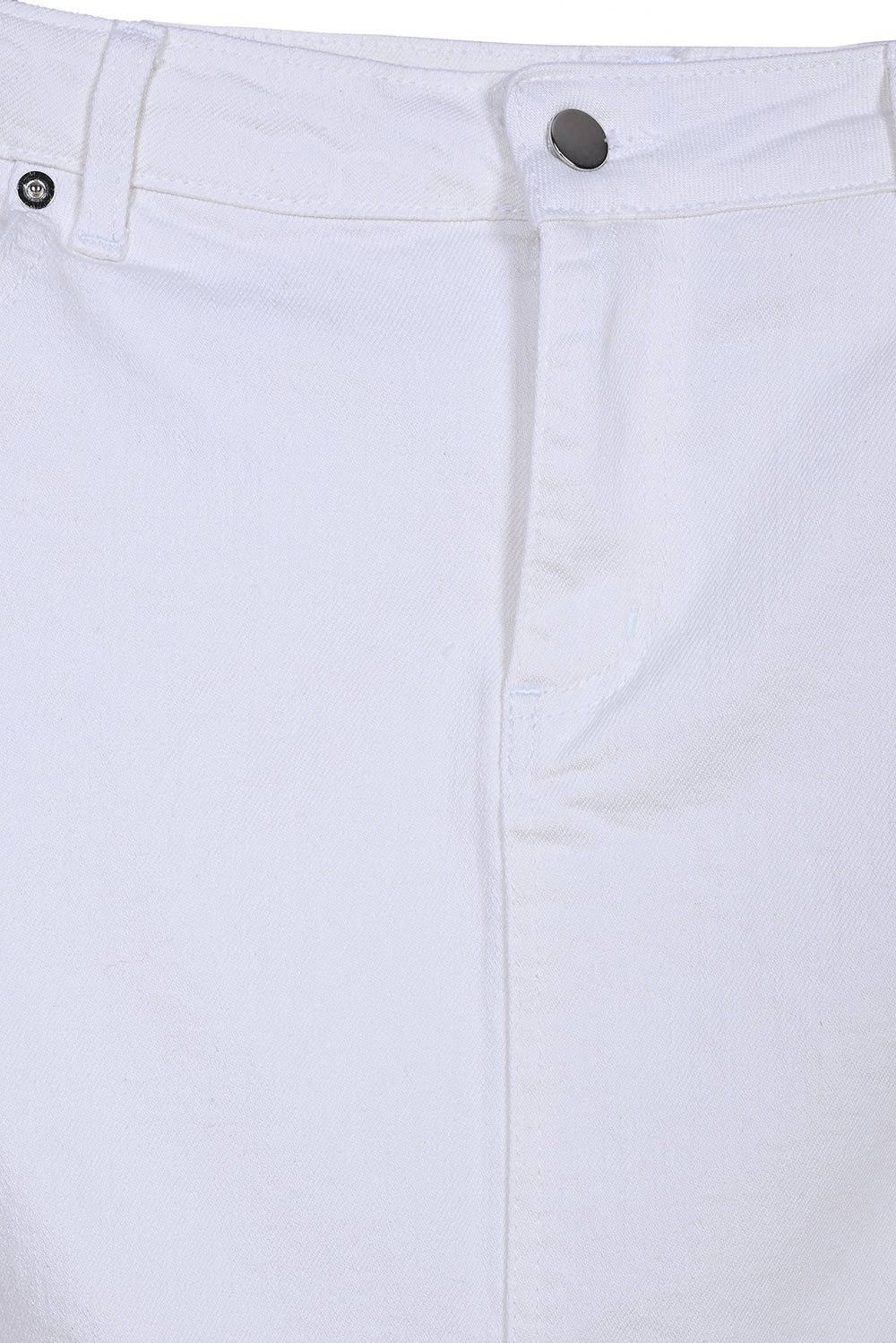 Jeansrock in Midilänge - Weiß