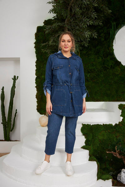 Eleganter Denim-Trenchcoat Jasmin