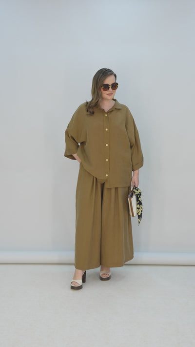 Set aus Tencel 2-teilig Hose + Hemd - 10593