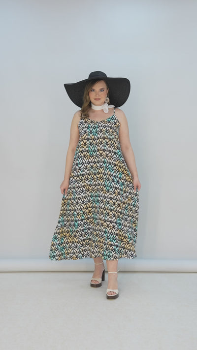 Kleid aus Viskose mit Print