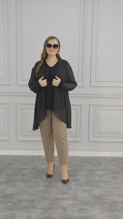 Elegante Chiffonjacke mit Top