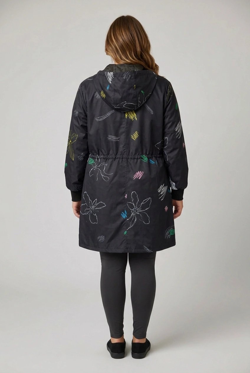 Übergangsjacke im Parka-Stil - Schwarz – Schwarz