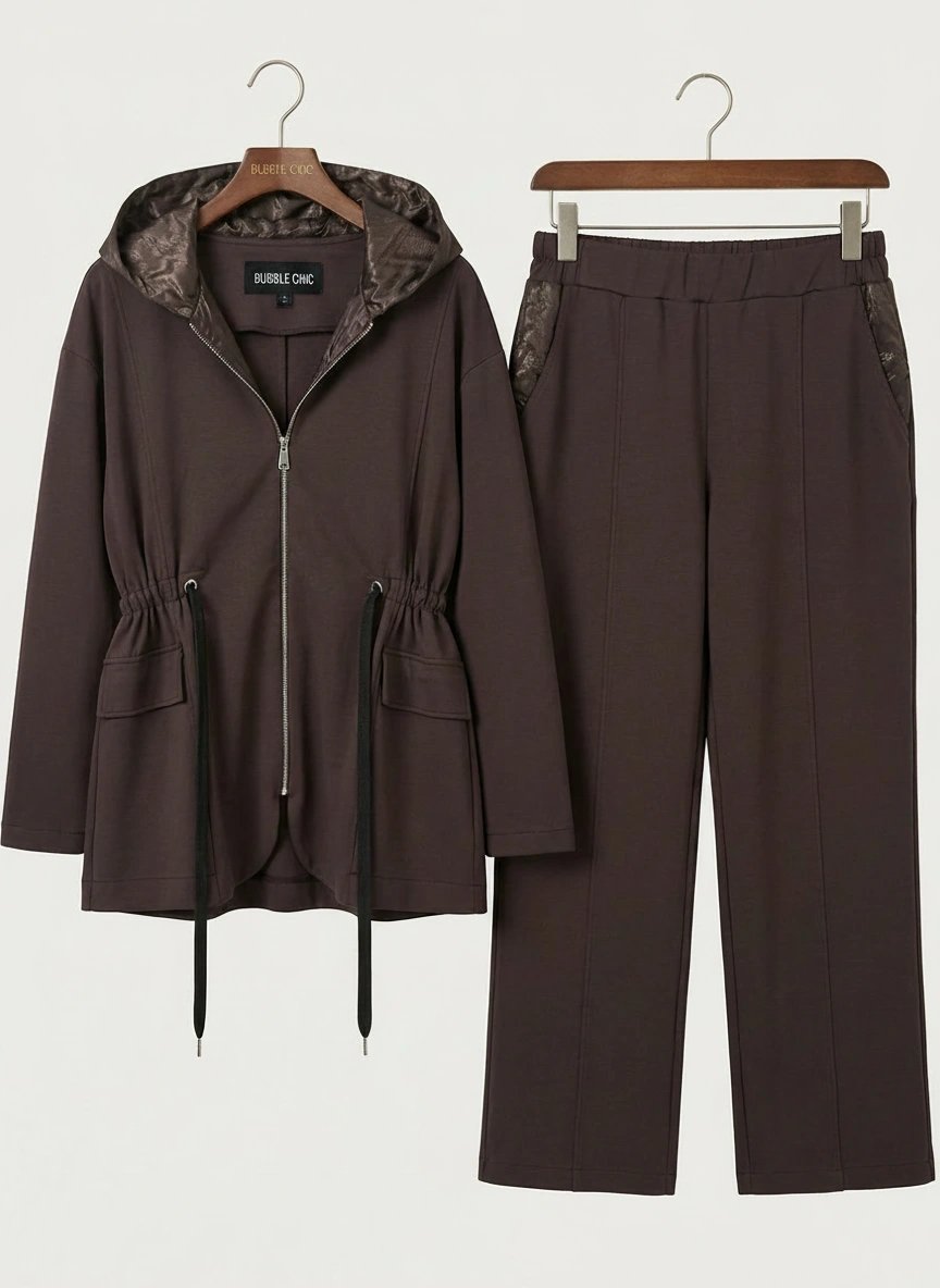 Elegantes zweiteiliges Set - Schokolade – Schokoladenbraun