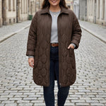 Wattierte Herbstjacke - Braun – Braun