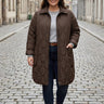 Wattierte Herbstjacke - Braun – Braun