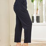 Hose mit Rand und Taschen - dunkelblau – Dunkelblau