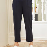 Hose mit Rand und Taschen - dunkelblau – Dunkelblau