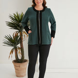 Edle Strickjacke mit Reißverschluss in großen Größen
